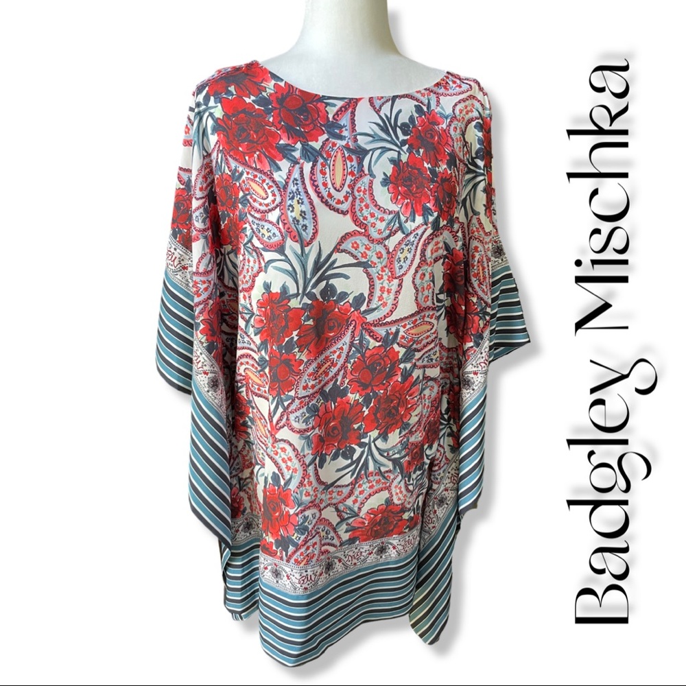 Badgley Mischka Floral Paisley Print Tunic